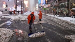 Une tempête de neige record bloque New York. El título no debe incluir ningún código HTML o